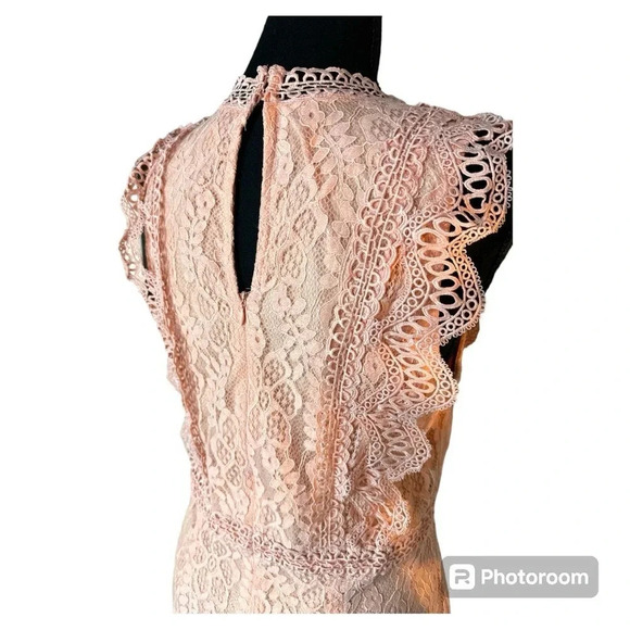 NWT Lulus My Sweetheart Blush Pink Lace Mini Dress size Medium - Picture 7 of 15